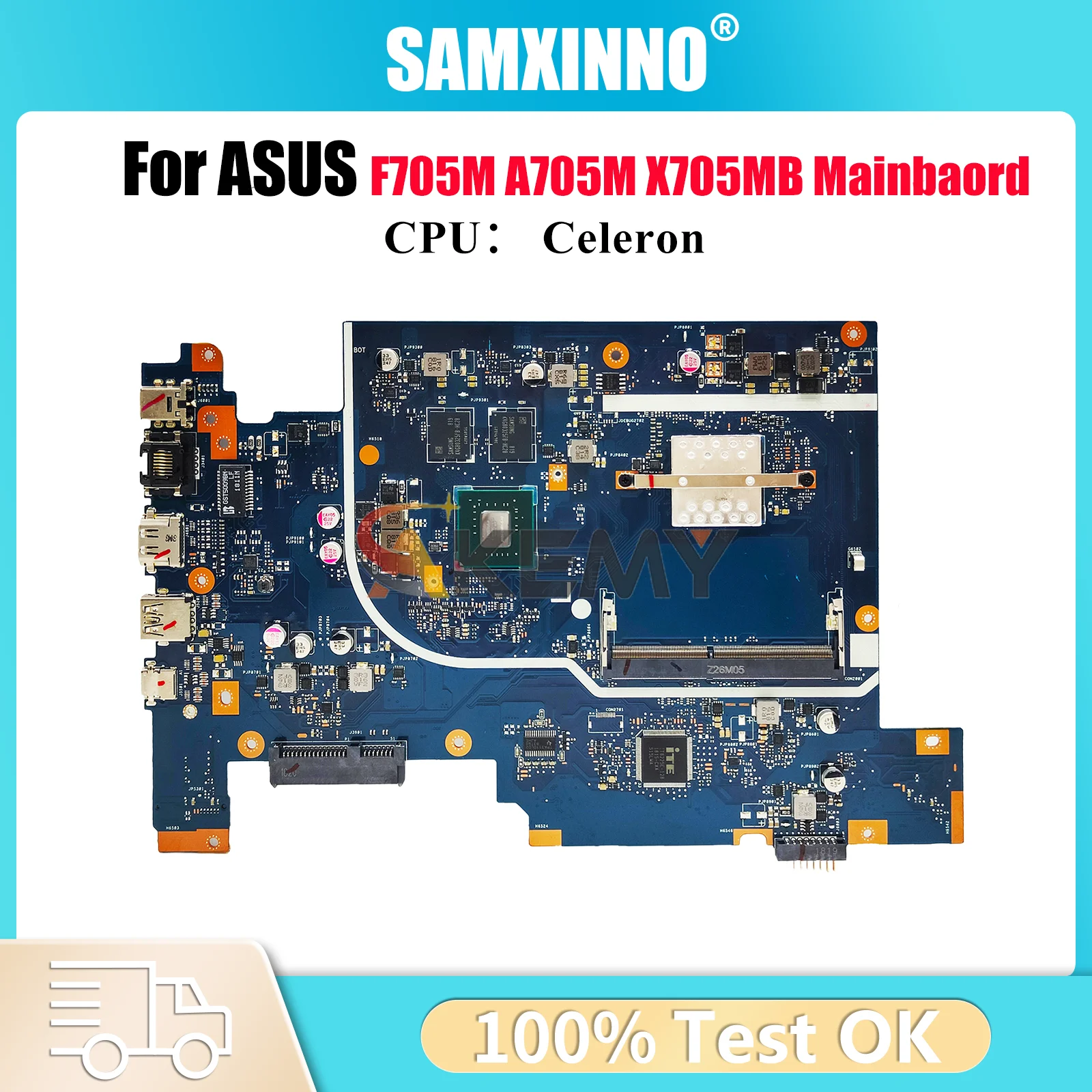 X705MB Laptop Motherboard For ASUS VivoBook X705M F705M A705M X705MB Notebook Mainboard With Celeron CPU 100% tests OK fast ship
X705MB Laptop Motherboard For ASUS VivoBook X705M F705M A705M X705MB Notebook Mainboard With Celeron CPU 100% tests OK fast ship