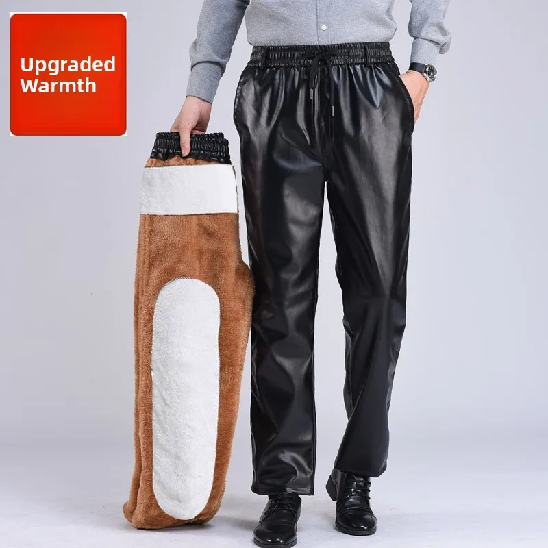 Мужские зимние кожаные брюки Thiened Fce на подкладке для езды на мотоцикле, уличные ветрозащитные водонепроницаемые теплые свободные хлопковые брюки
Мужские зимние кожаные брюки Thiened Fce на подкладке для езды на мотоцикле, уличные ветрозащитные водонепроницаемые теплые свободные хлопковые брюки