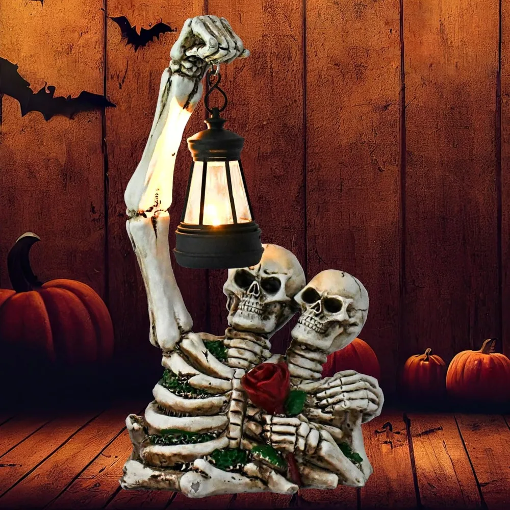 Halloween Party Decorations Skeleton Couple with Solar Lantern, Horror Decor Mini Skeleton Scary Halloween Decorations
Halloween Party Decorations Skeleton Couple with Solar Lantern, Horror Decor Mini Skeleton Scary Halloween Decorations