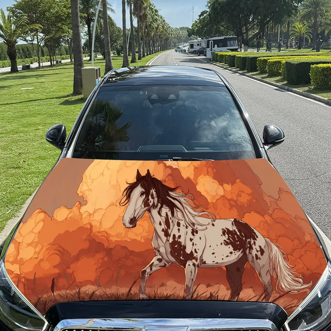 Художественные обертывания на капот автомобиля из ПВХ с крапчатыми лошадьми, самоклеящаяся водонепроницаемая наклейка на капот автомобиля, защита украшения автомобиля
Художественные обертывания на капот автомобиля из ПВХ с крапчатыми лошадьми, самоклеящаяся водонепроницаемая наклейка на капот автомобиля, защита украшения автомобиля