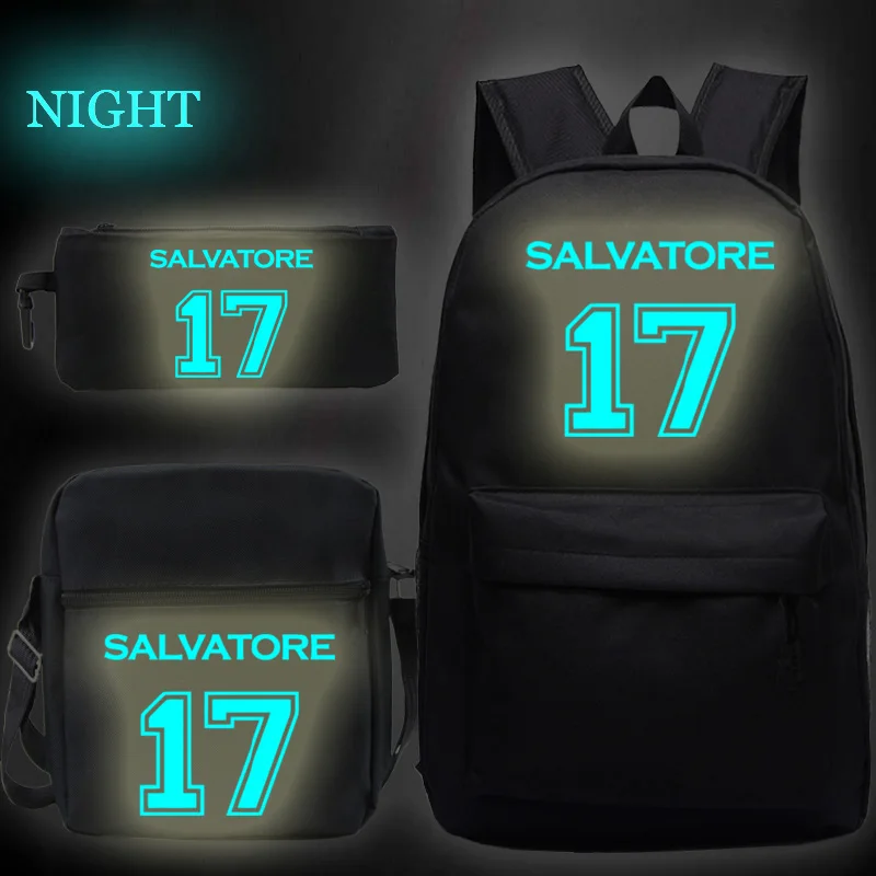 Luminous The Vampire Diaries 3pcs Backpack Boy Student School Bags Computer Laptop Bagpack Outdoor Waterproof Backpacks Mochila
Luminous The Vampire Diaries 3pcs Backpack Boy Student School Bags Computer Laptop Bagpack Outdoor Waterproof Backpacks Mochila