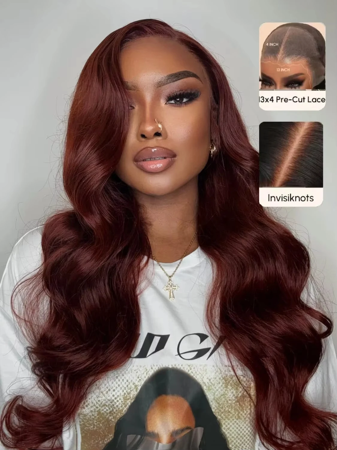 Reddish Brown Human Hair Wig Body Wave 13x4 HD Lace Front Wig 30 34 Inch Lace Frontal Human Hair Wigs For Women Brazilian 100%
Reddish Brown Human Hair Wig Body Wave 13x4 HD Lace Front Wig 30 34 Inch Lace Frontal Human Hair Wigs For Women Brazilian 100%