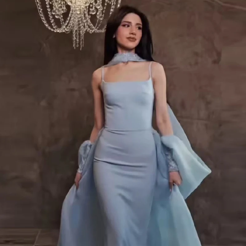 2025 Luxury Women's Elegant Party Dress Sky Blue Prom Dresses Woman 2025 Chiffon Custom Made Shawl Ball Gown Dress Evening
2025 Luxury Women's Elegant Party Dress Sky Blue Prom Dresses Woman 2025 Chiffon Custom Made Shawl Ball Gown Dress Evening