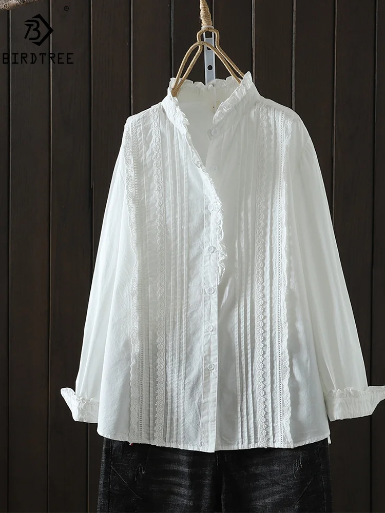 New Spring Cotton Casual White Shirts Women Loose Ruched Lace Blouse Girl Long Sleeve Sweet Sweet Top 2024 Autumn T455104QM
New Spring Cotton Casual White Shirts Women Loose Ruched Lace Blouse Girl Long Sleeve Sweet Sweet Top 2024 Autumn T455104QM