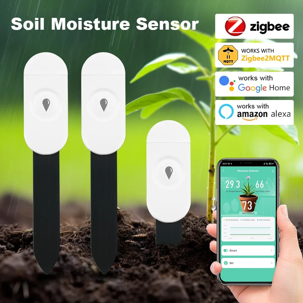 Zigbee2MQTT Zigbee3.0 Smart Soil Tester Humidity Temperature Moisture Sensor With Mobile APP Real Time Monitor For Home Garden
Zigbee2MQTT Zigbee3.0 Smart Soil Tester Humidity Temperature Moisture Sensor With Mobile APP Real Time Monitor For Home Garden