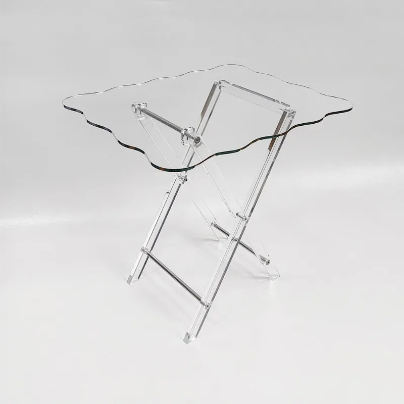 High quality folding small dining table edge bronzing hot silver acrylic household goods wholesale
High quality folding small dining table edge bronzing hot silver acrylic household goods wholesale