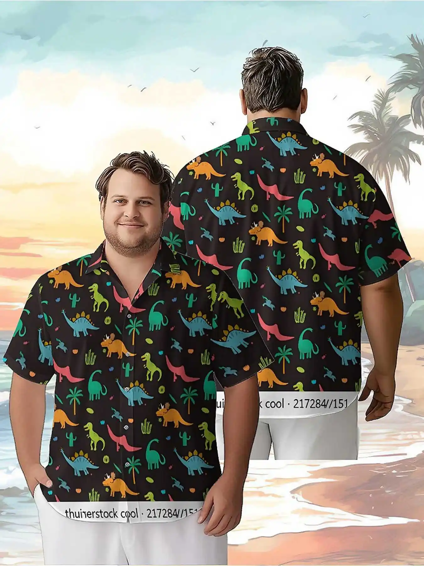 Men's Plus Size Hawaiian Shirts Fun Dinosaur Theme pattern, Summer Casual Tops, Suitable for Outdoor and Party, Streetwear
Men's Plus Size Hawaiian Shirts Fun Dinosaur Theme pattern, Summer Casual Tops, Suitable for Outdoor and Party, Streetwear