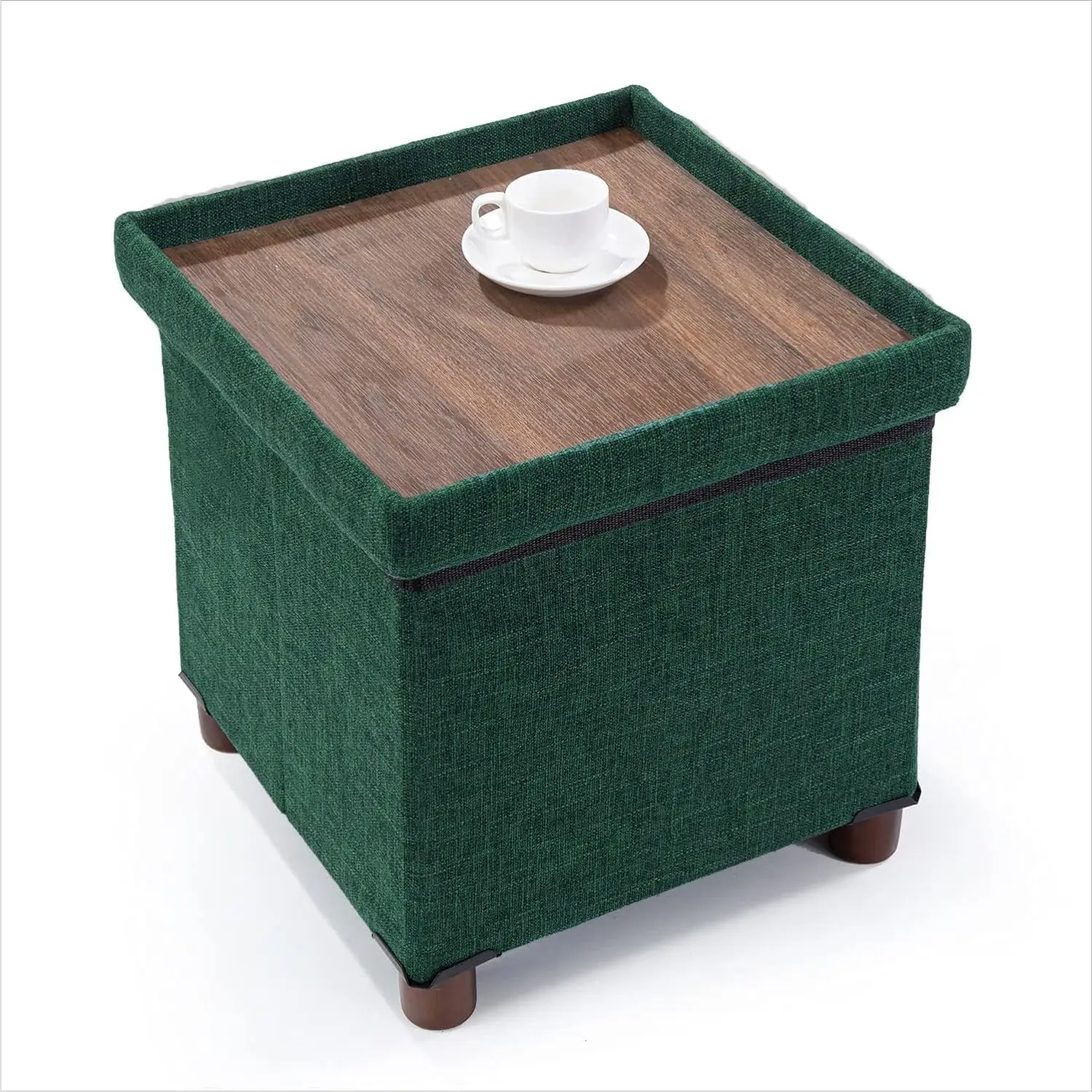 15 Inch Green Storage Ottoman with Wooden Legs, Foldable Fabric Cube Footrest Stool for Living Room
15 Inch Green Storage Ottoman with Wooden Legs, Foldable Fabric Cube Footrest Stool for Living Room