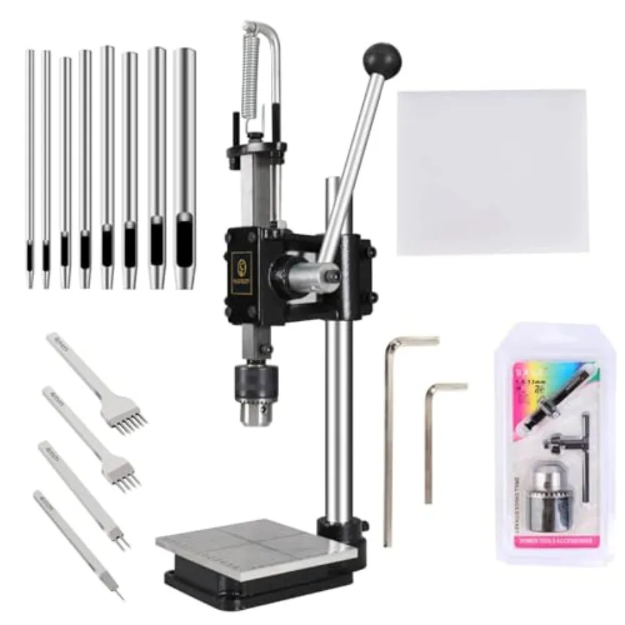 Leather Hole Puncher Hand Punching hine Manual Pr Puncher Punch Tools for DIY Craft with Chuck, PP Plate and Aluminum Plate (St
Leather Hole Puncher Hand Punching hine Manual Pr Puncher Punch Tools for DIY Craft with Chuck, PP Plate and Aluminum Plate (St