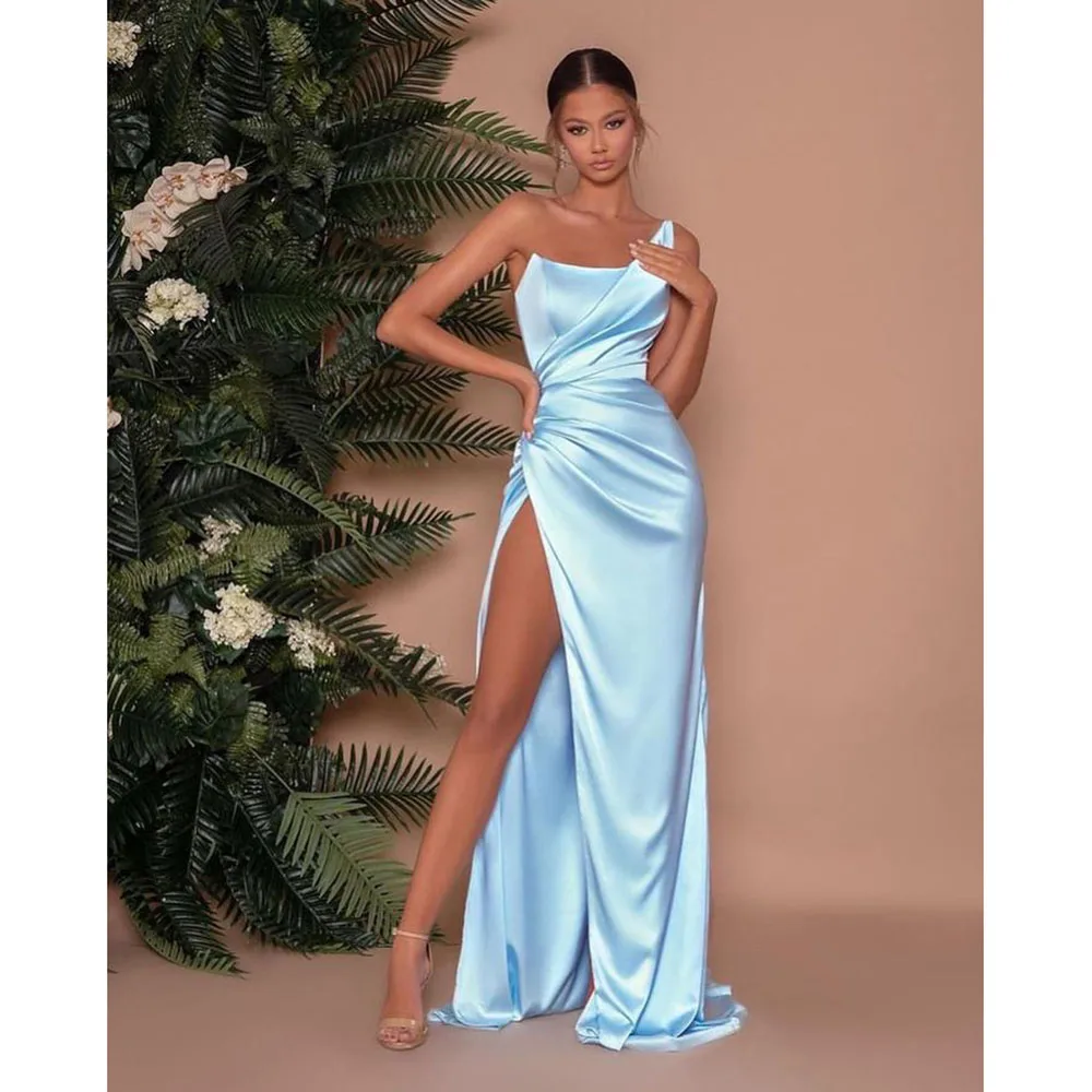 Elegant Simple Blue Black Champagne Women Prom Dresses Strapless Sleeveless Floor Length Sexy High Side Split Evening Party Gown
Elegant Simple Blue Black Champagne Women Prom Dresses Strapless Sleeveless Floor Length Sexy High Side Split Evening Party Gown