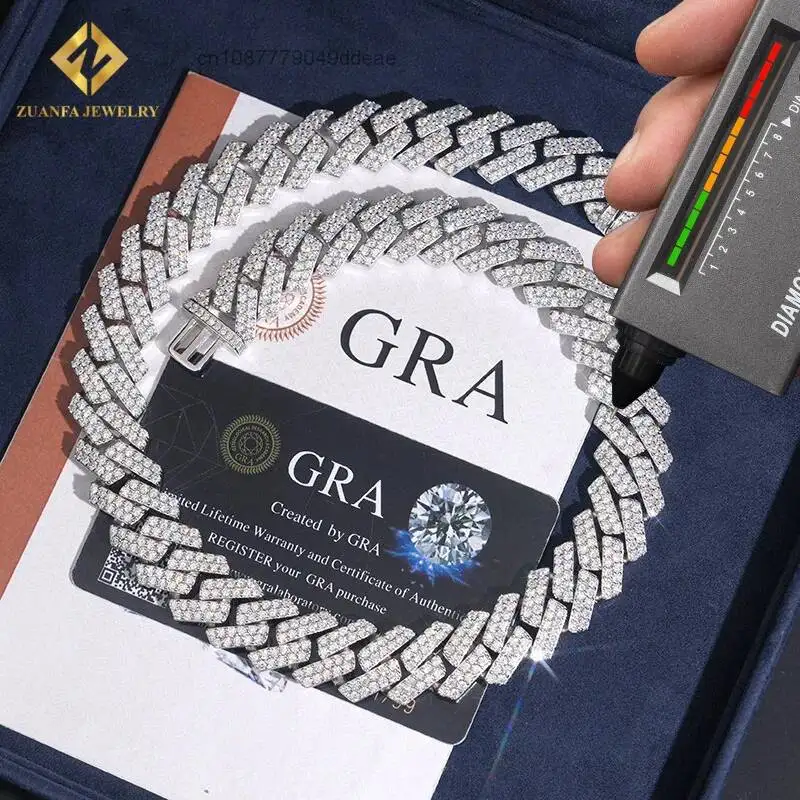 Wholesale Price Fashion Cuban Link Chain 925 Sterling Silver Moissanite 16mm Men Hip Hop Rapper Luxury Pass Diamond Tester
Wholesale Price Fashion Cuban Link Chain 925 Sterling Silver Moissanite 16mm Men Hip Hop Rapper Luxury Pass Diamond Tester