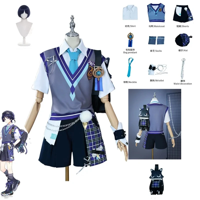 Game Genshin Impact Wanderer Scaramouche Cosplay Korea Mega Coffee Costume Vest Wig Women Men Uniforms Party Halloween Rx,3;b'2.
Game Genshin Impact Wanderer Scaramouche Cosplay Korea Mega Coffee Costume Vest Wig Women Men Uniforms Party Halloween Rx,3;b'2.