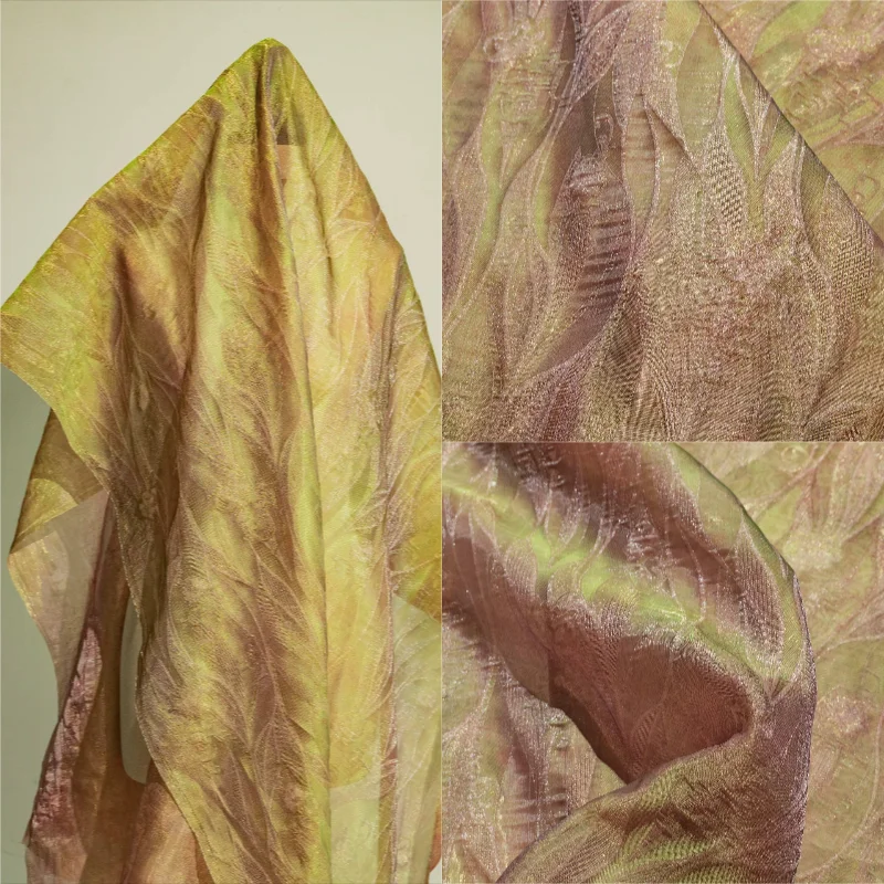 Botanical Jacquard Mesh Fabric Yellow Green Speckled Soft Lightweight Designer Qipao Shawl Dress Apparel Garment DIY Material
Botanical Jacquard Mesh Fabric Yellow Green Speckled Soft Lightweight Designer Qipao Shawl Dress Apparel Garment DIY Material