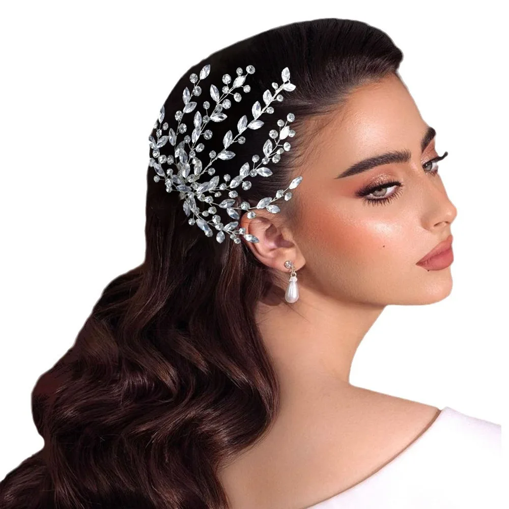 European and American simple handmade rhinestone bridal headband, wedding photography stage performance banquet hair accessories
European and American simple handmade rhinestone bridal headband, wedding photography stage performance banquet hair accessories