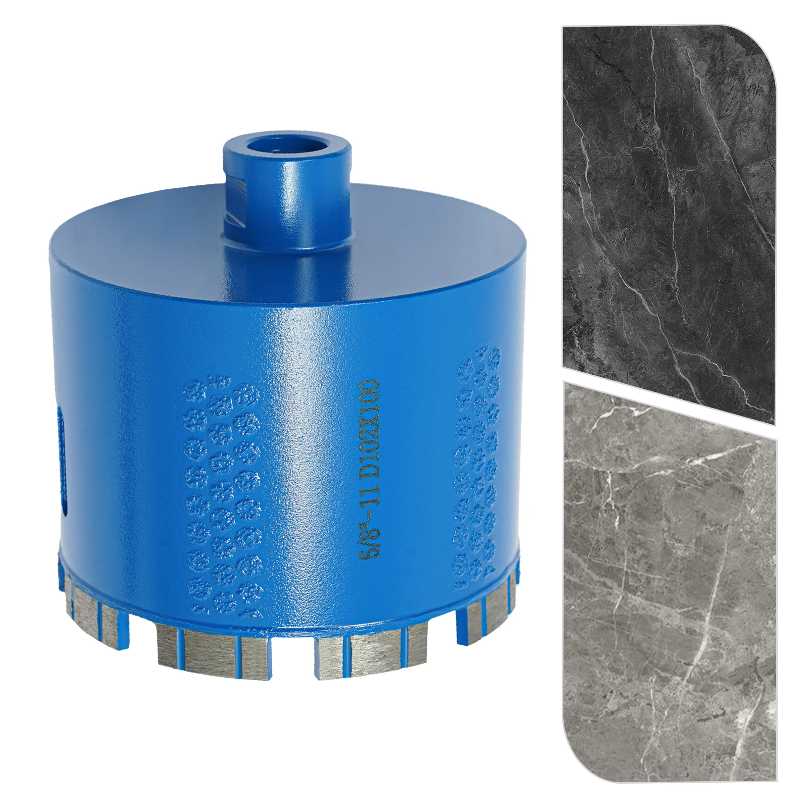 4.02in Diamond Core Drill Thread Diamond Drilling Bit Dry Wet Drilling Tool for Granite Concrete Marble Portable Drilling Bit
4.02in Diamond Core Drill Thread Diamond Drilling Bit Dry Wet Drilling Tool for Granite Concrete Marble Portable Drilling Bit