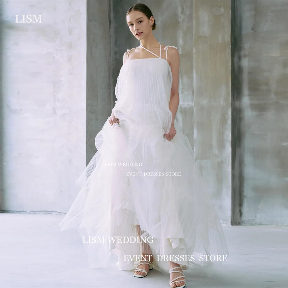 LISM Fairy Tulle Wedding Dresses Spaghetti Strap Floor Length Bridal Gowns For Women Backless Event Dress
LISM Fairy Tulle Wedding Dresses Spaghetti Strap Floor Length Bridal Gowns For Women Backless Event Dress