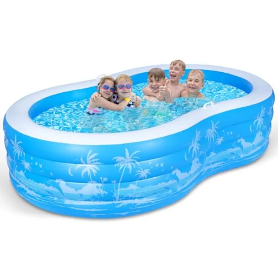 Outdoor inflatable swimming pool for garden and backyard use durable thickened PVC material blue color extra-large 102 x 63 x 2
Outdoor inflatable swimming pool for garden and backyard use durable thickened PVC material blue color extra-large 102 x 63 x 2