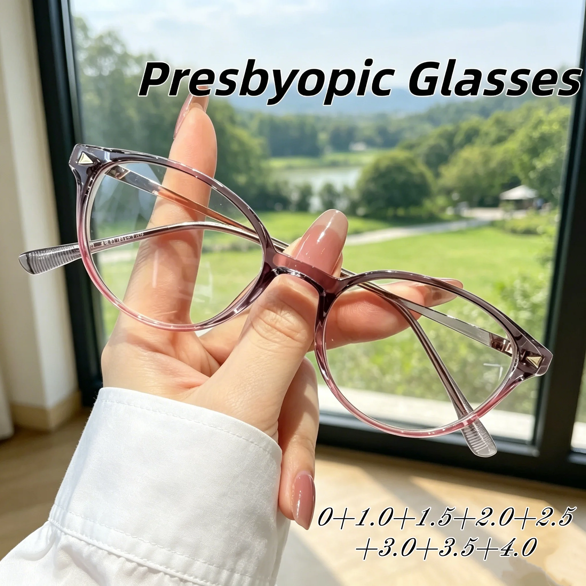 New Cat Eye Round Frame Anti Blue Light Presbyopia Glasses Retro Fashion Reading Glasses Ultra Light High-definition Eyeglasses
New Cat Eye Round Frame Anti Blue Light Presbyopia Glasses Retro Fashion Reading Glasses Ultra Light High-definition Eyeglasses