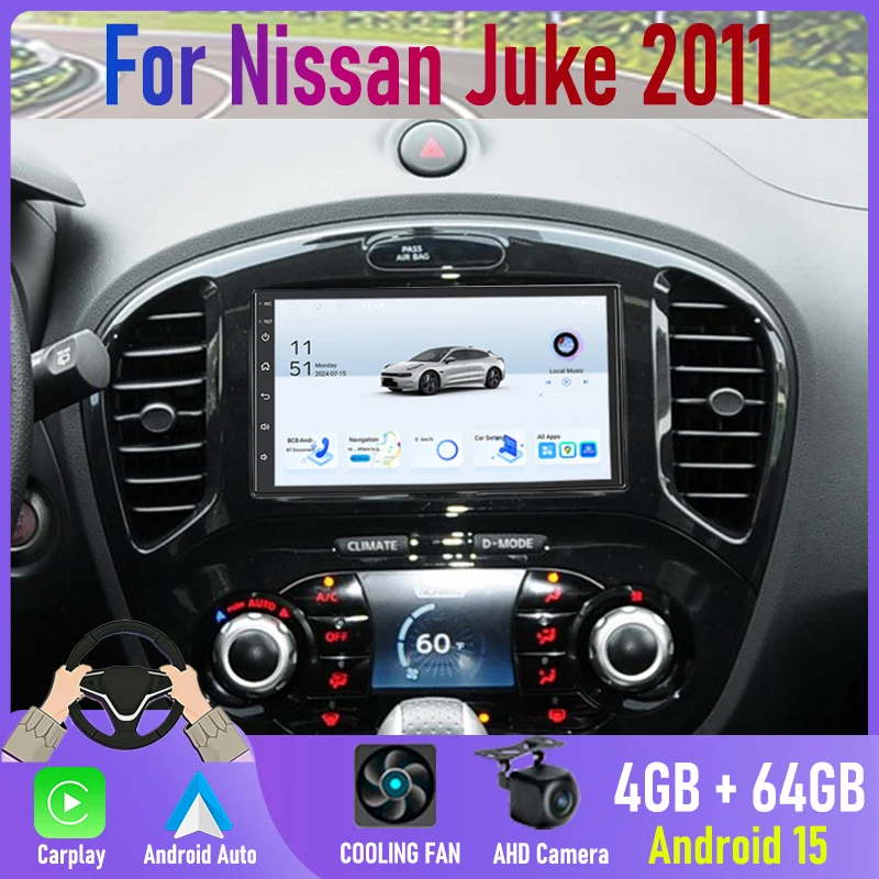 7'' For Nissan Juke 2011 Car Radio BT Google Map Stereo Android 15 Auto 2DIN GPS Navi CarPlay Wifi Rear Camera Head Unit
7'' For Nissan Juke 2011 Car Radio BT Google Map Stereo Android 15 Auto 2DIN GPS Navi CarPlay Wifi Rear Camera Head Unit