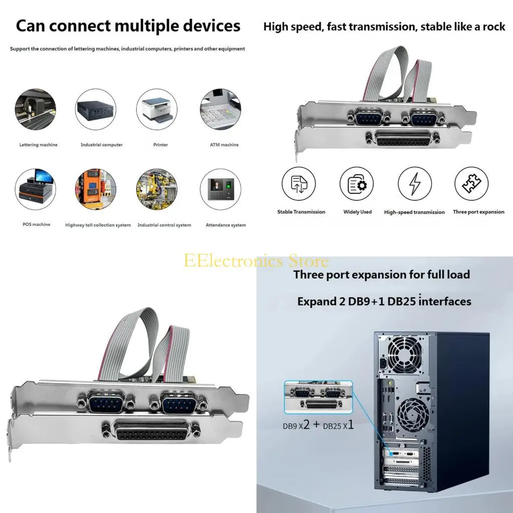 B03C PCIE Expansion Card With 2 1 Parallel Port LPT PCIE Card Adapter for Desktop
B03C PCIE Expansion Card With 2 1 Parallel Port LPT PCIE Card Adapter for Desktop