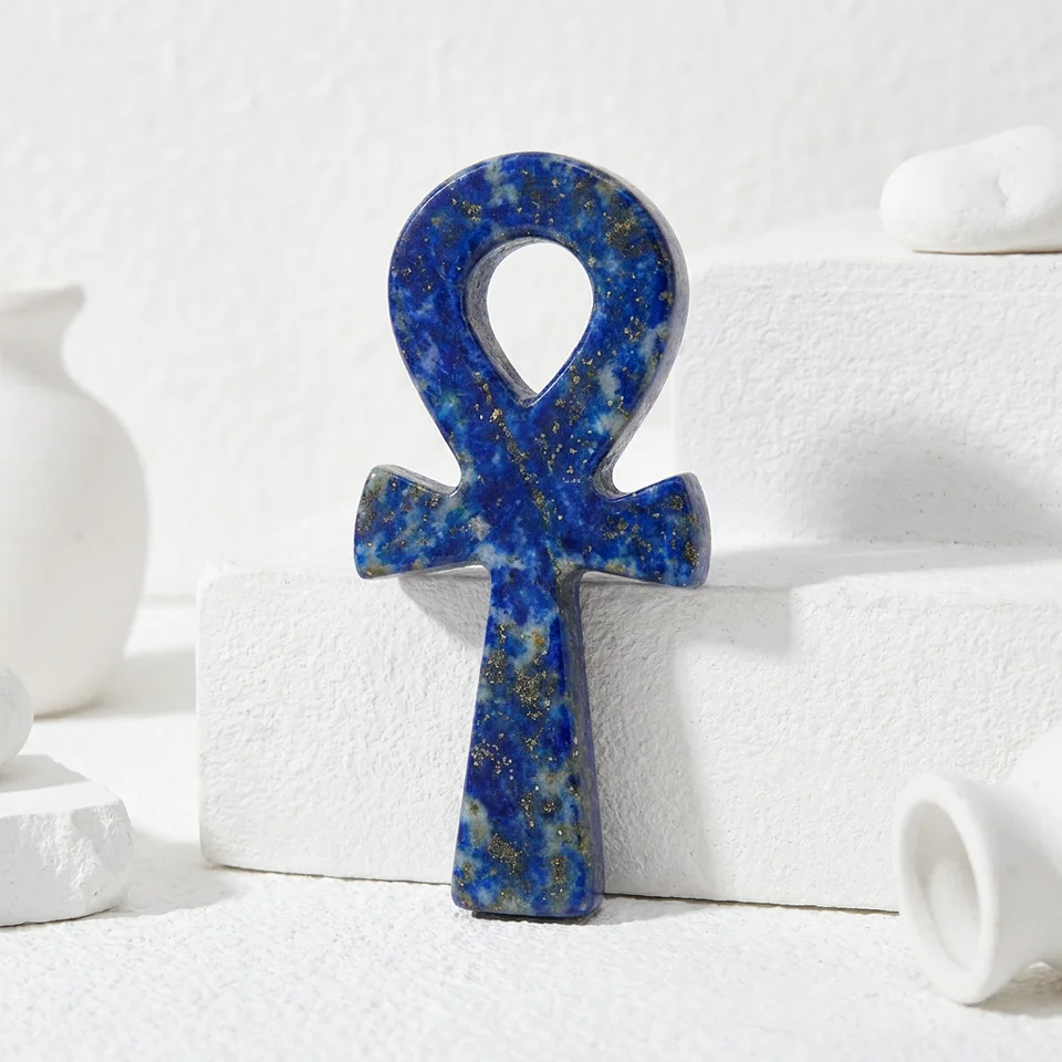 Lapis Lazuli Ankh Cross Pendants, Egyptian Healing Crystal Charms for Jewelry Making
Lapis Lazuli Ankh Cross Pendants, Egyptian Healing Crystal Charms for Jewelry Making