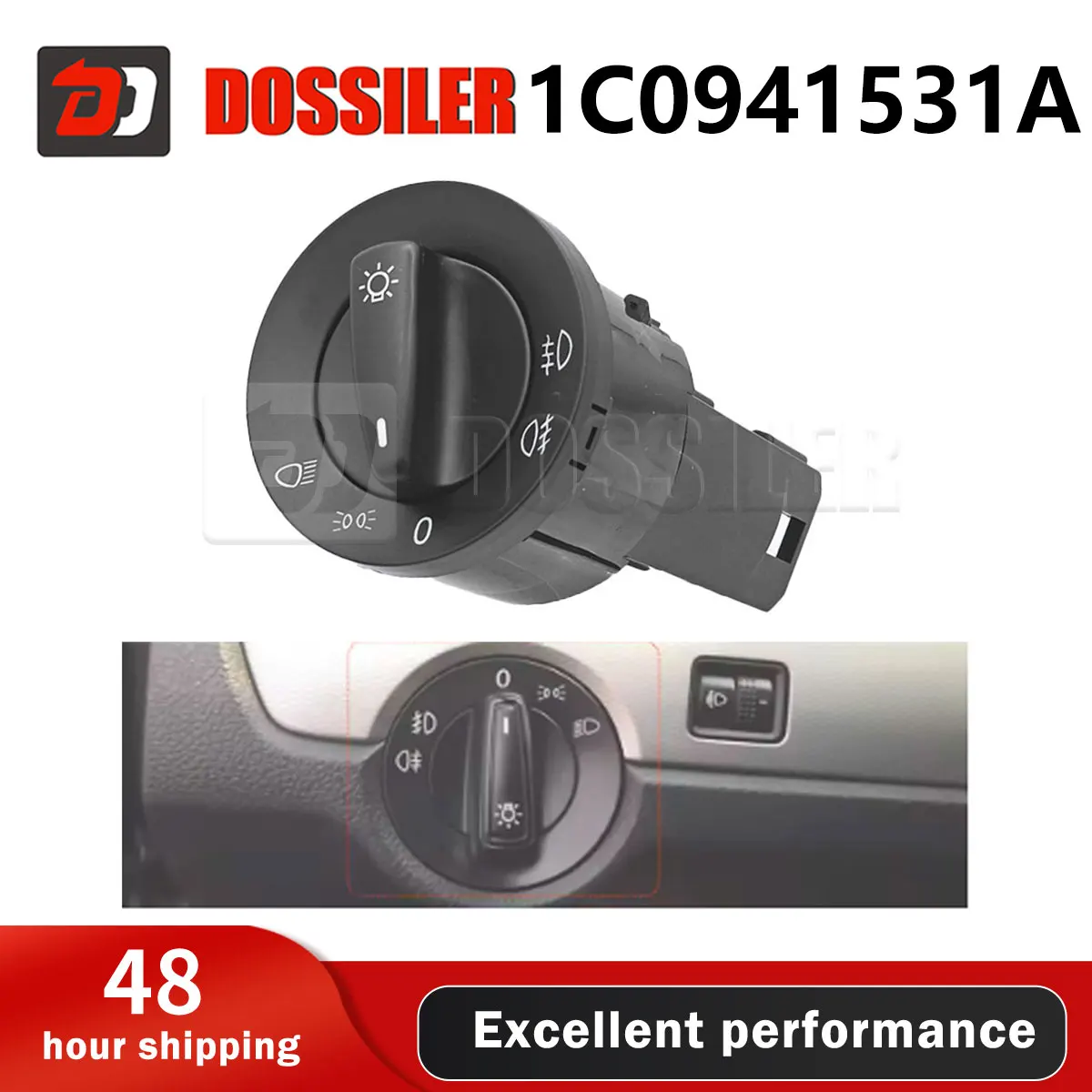 1C0941531A Dossiler For VW AL / Transporter T5 Polo Bora Golf Lupo Beetle Passat Sharan Head Light Control Fog Lamp Knob Switch
1C0941531A Dossiler For VW AL / Transporter T5 Polo Bora Golf Lupo Beetle Passat Sharan Head Light Control Fog Lamp Knob Switch