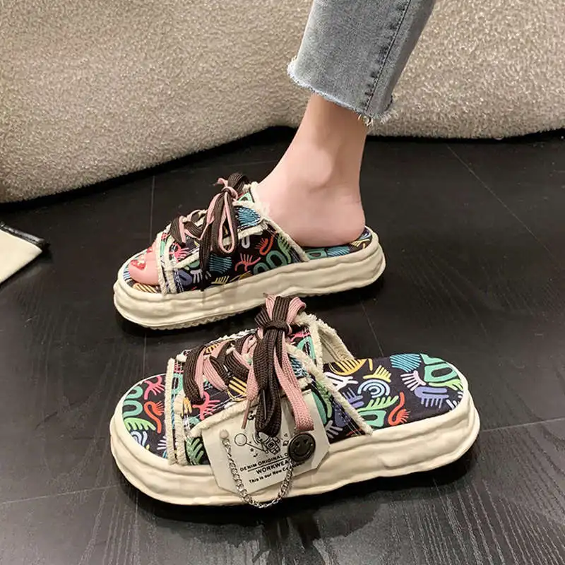 Women's Slippers and Ladies Sandals Height Platform Slides With Strap Canvas Graffiti Waterproof Designer Luxury H Sandal Shoes
Women's Slippers and Ladies Sandals Height Platform Slides With Strap Canvas Graffiti Waterproof Designer Luxury H Sandal Shoes