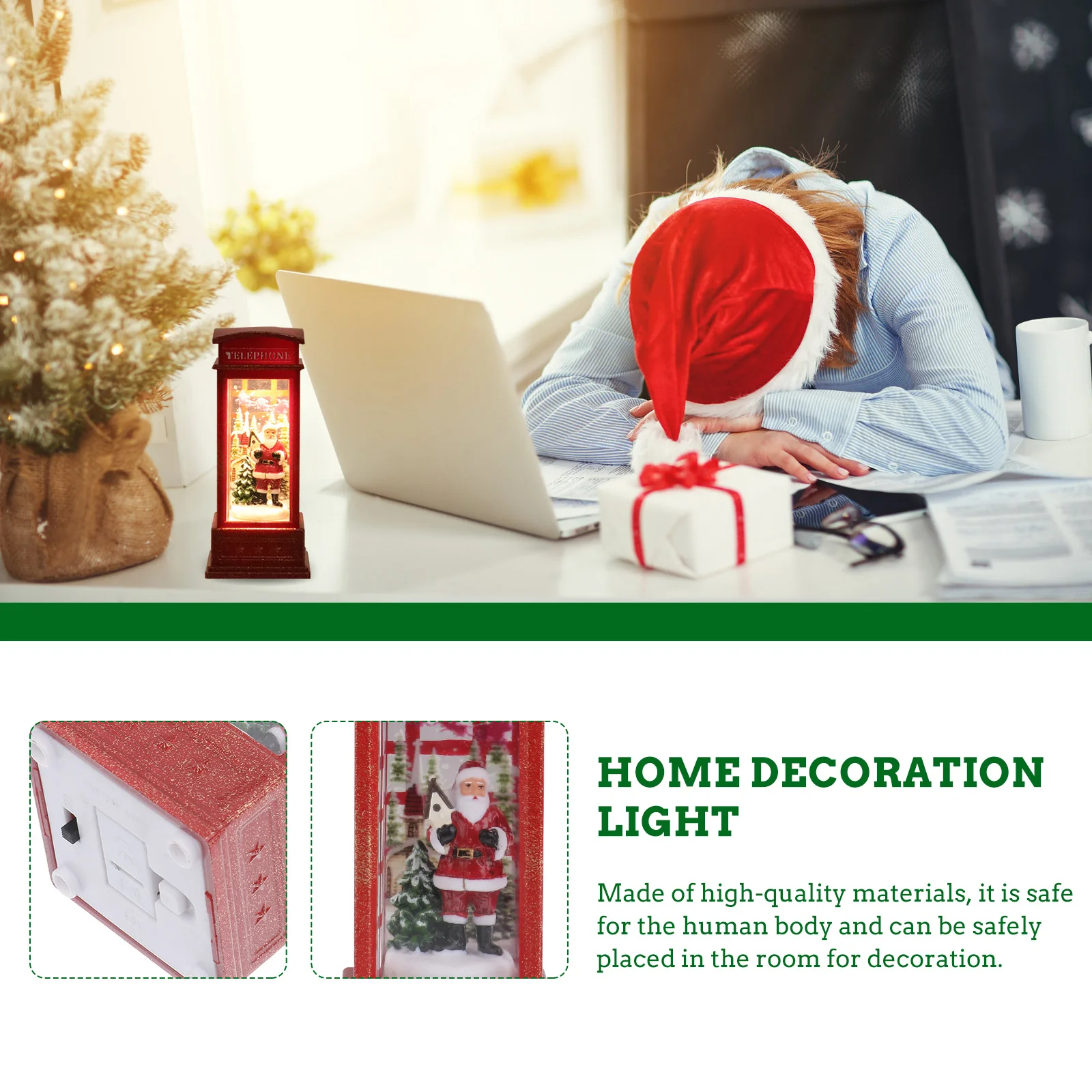 Flame Light Props Telephone Booth LED Decoration Table Night Christmas Decorative Lantern
Flame Light Props Telephone Booth LED Decoration Table Night Christmas Decorative Lantern