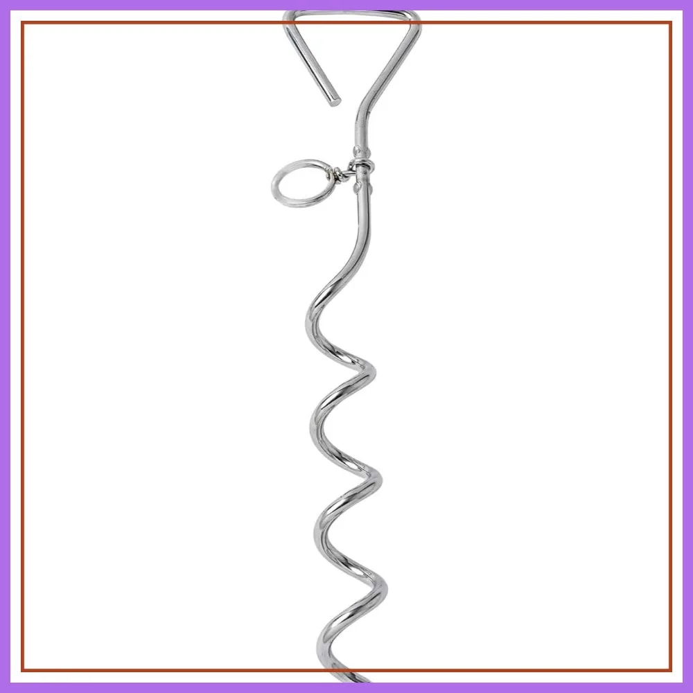 WePet Dog Tie-Out Stake, Durable Silver Spiral Anchorstake, Secure Outdoor Tethering for All Cable Leash Chain, Camping Yard, Rust-Resistant, Easy Installation, Medium, 16 Inch
WePet Dog Tie-Out Stake, Durable Silver Spiral Anchorstake, Secure Outdoor Tethering for All Cable Leash Chain, Camping Yard, Rust-Resistant, Easy Installation, Medium, 16 Inch