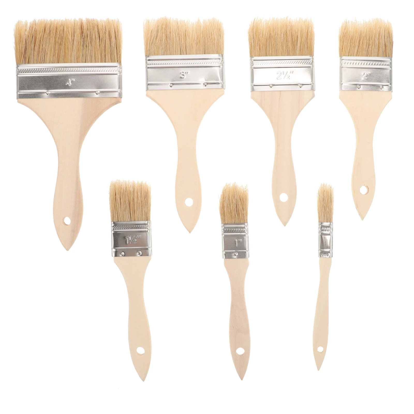 7 Pcs Paint Brush Set Natural Pig Hair Wood Handle Small Bristles for Oil Acrylic Watercolor Painting Supplies Student
7 Pcs Paint Brush Set Natural Pig Hair Wood Handle Small Bristles for Oil Acrylic Watercolor Painting Supplies Student