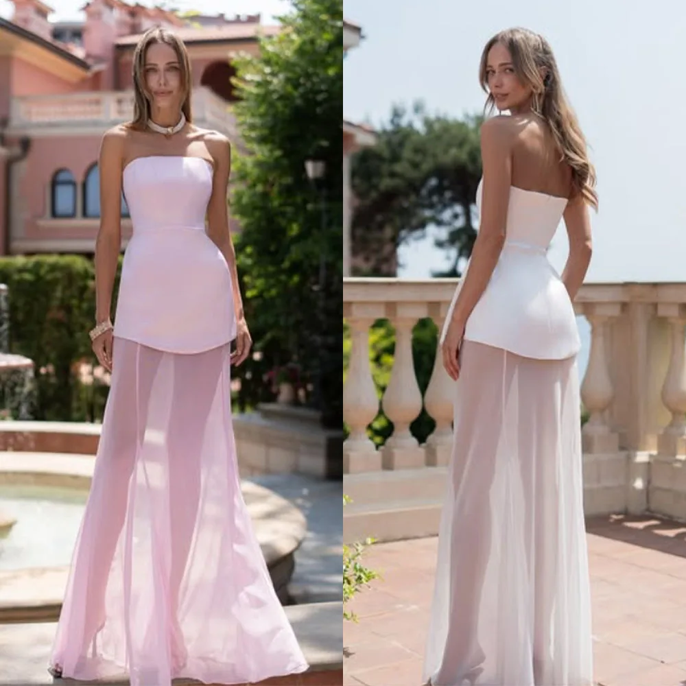 High Quality Customized Strapless Backless Floor Length Tulle Sleeveless Zipper Wedding Party Dresses Bespoke Occasion Dresses
High Quality Customized Strapless Backless Floor Length Tulle Sleeveless Zipper Wedding Party Dresses Bespoke Occasion Dresses