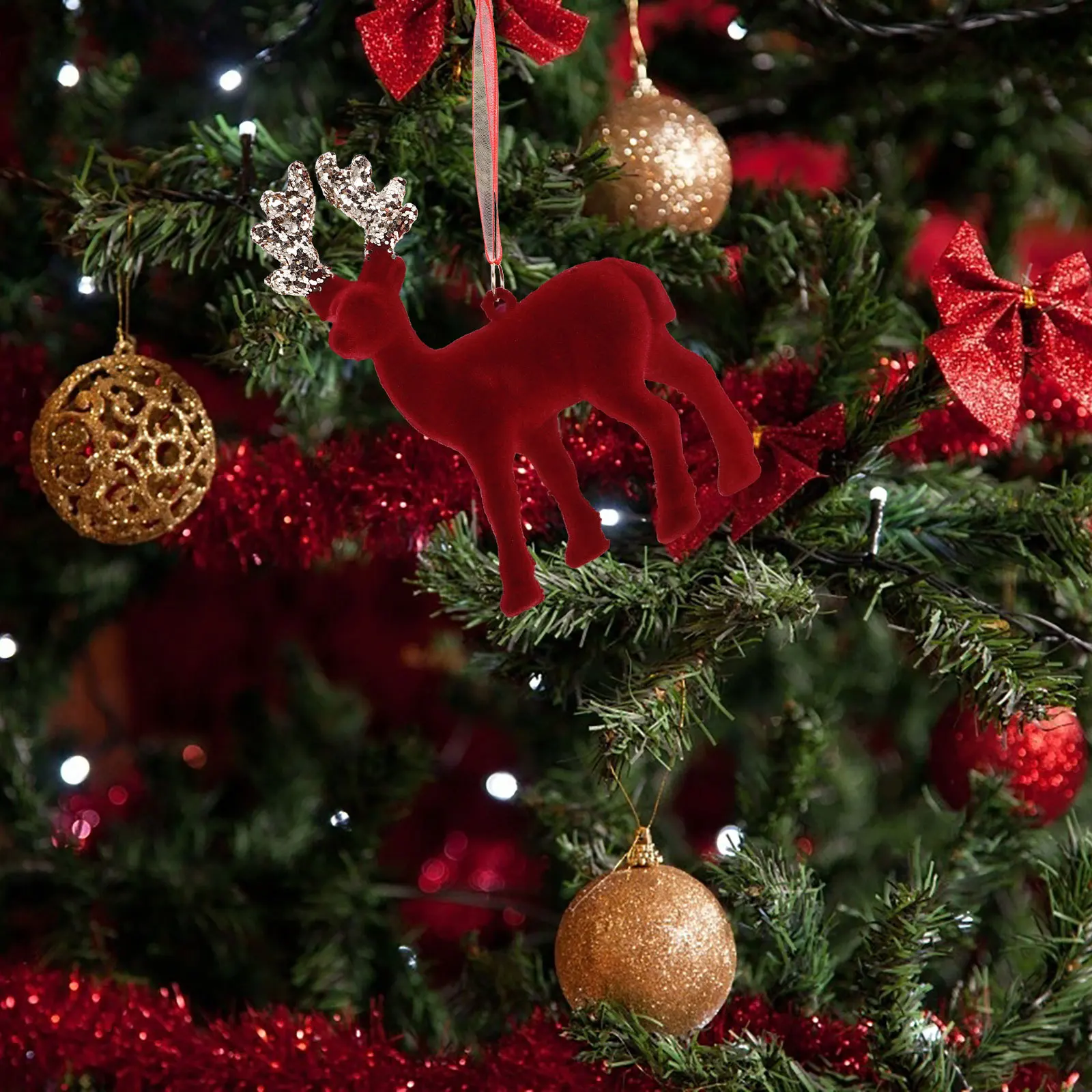 Flocking Reindeer Christmas Elk Ornament Gold Glitter Horn Xmas Tree Pendant Table Centerpiece Christmas Deer Decor
Flocking Reindeer Christmas Elk Ornament Gold Glitter Horn Xmas Tree Pendant Table Centerpiece Christmas Deer Decor