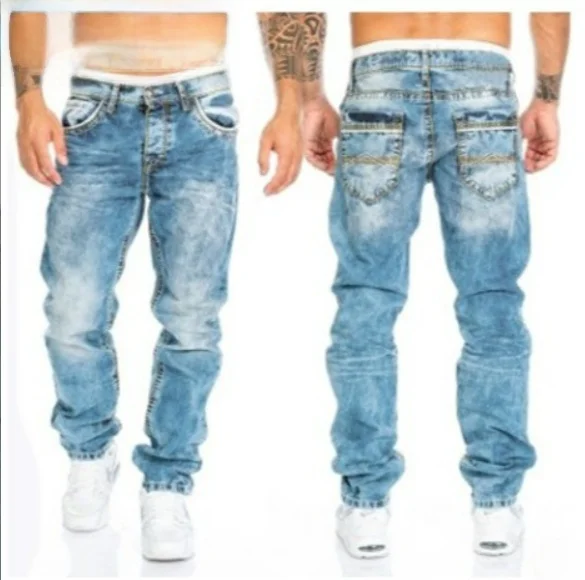 Trendy Casual Straight Leg Men's Jeans Hip Hop Stitching Denim Breathable Qui Dry Anti-Wrinkle UV Protection Spring 2024
Trendy Casual Straight Leg Men's Jeans Hip Hop Stitching Denim Breathable Qui Dry Anti-Wrinkle UV Protection Spring 2024