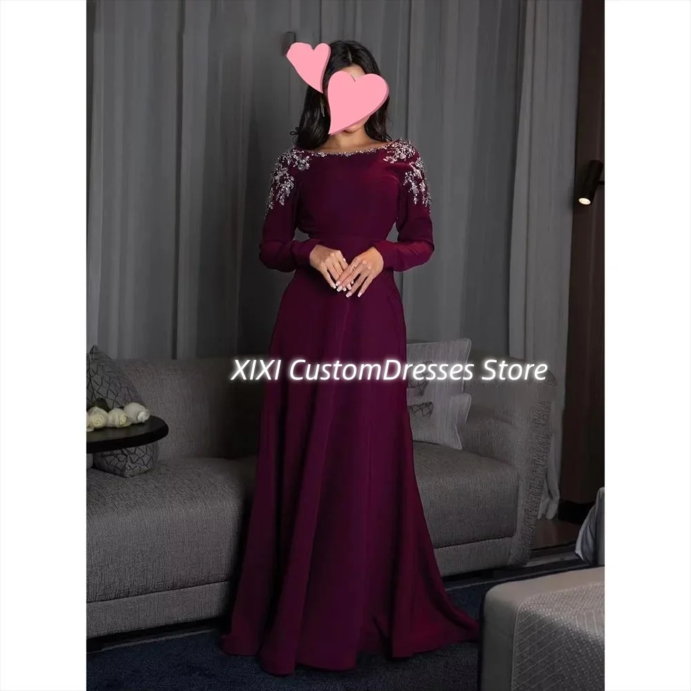 Customized فساتين سهرة Fuchsia A-Line Scoop Neckline Floor-Length Ruffle Dresses For Women Zipper Up Long Sleeves Lining Wedding
Customized فساتين سهرة Fuchsia A-Line Scoop Neckline Floor-Length Ruffle Dresses For Women Zipper Up Long Sleeves Lining Wedding