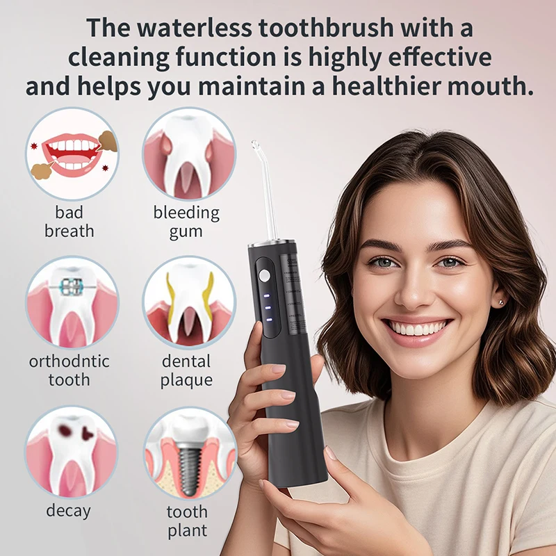 Waterproof Portable Oral Irrigator, USB Rechargeable Water Flosser with 360° Rotating Tip, Dental Cleaner for Adults
Waterproof Portable Oral Irrigator, USB Rechargeable Water Flosser with 360° Rotating Tip, Dental Cleaner for Adults
