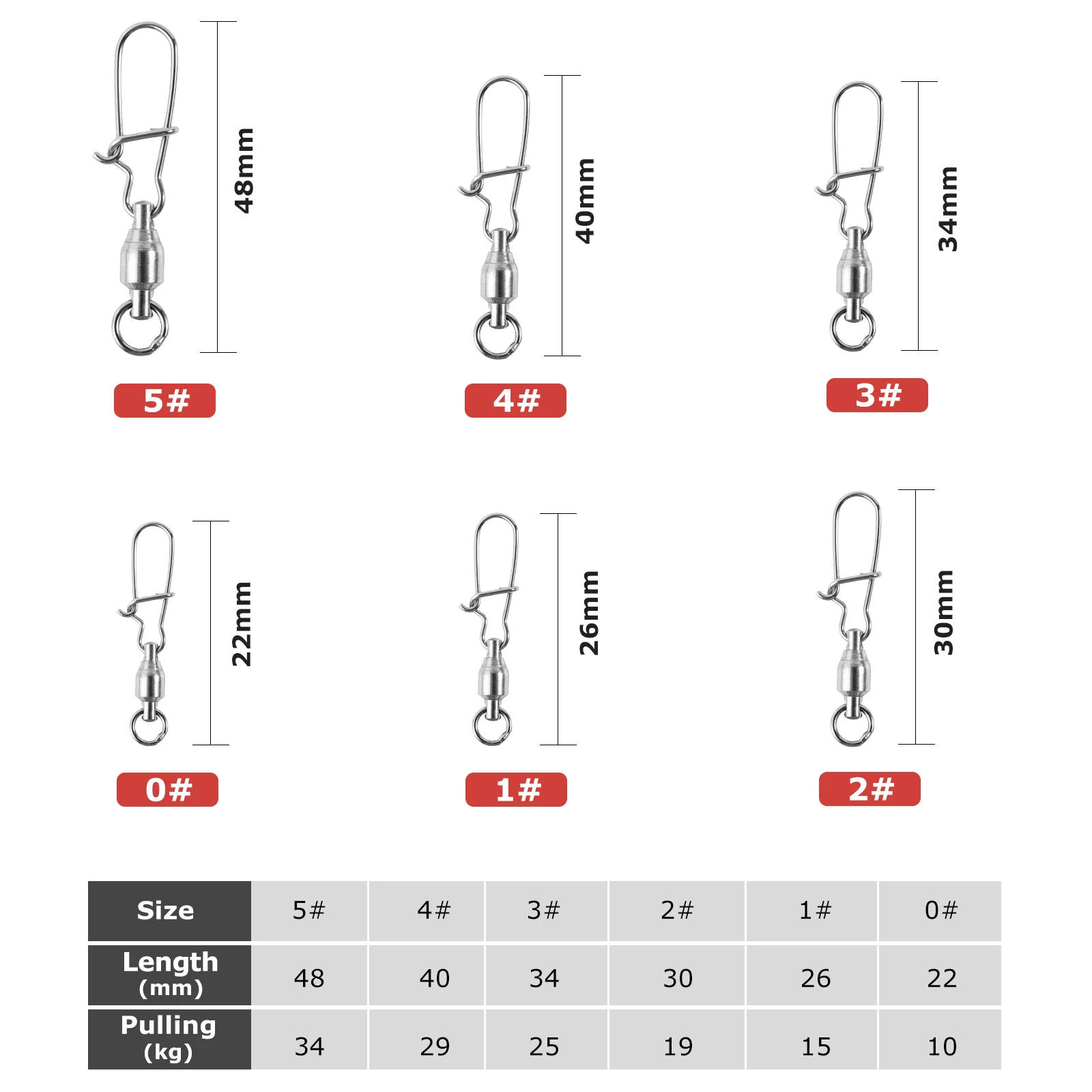 Goture Ball Bearing Swivel Duo Lock Snap Stainless Steel Fishing Connector Fishing Hook Connector 0#-8# Size Tackle Accessories
Goture Ball Bearing Swivel Duo Lock Snap Stainless Steel Fishing Connector Fishing Hook Connector 0#-8# Size Tackle Accessories