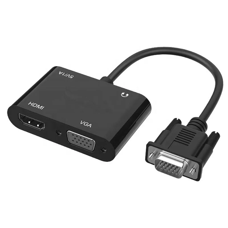 Кабель-адаптер 2 в 1, VGA-HDMI, VGA, 5V1A, видеоконвертер, разветвитель с поддержкой аудио 3,5 мм для ПК
Кабель-адаптер 2 в 1, VGA-HDMI, VGA, 5V1A, видеоконвертер, разветвитель с поддержкой аудио 3,5 мм для ПК