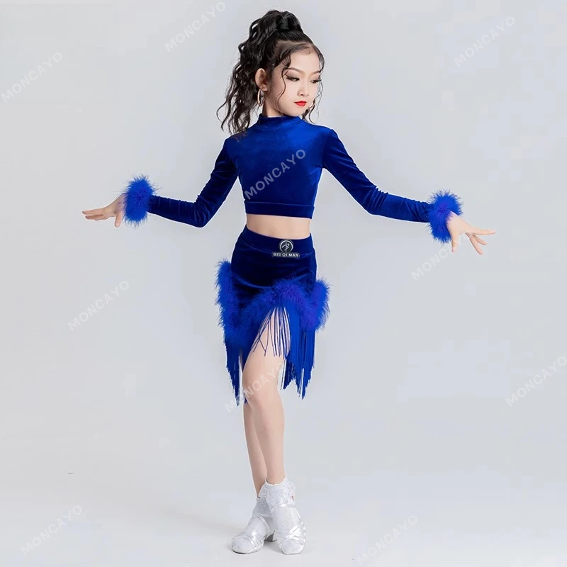 Girls Latin Dance Costumes Fringe Skirt Latin Practice Dress Kids Cha Cha Rumba Samba Dance Dress Child Ballroom Dress Standard
Girls Latin Dance Costumes Fringe Skirt Latin Practice Dress Kids Cha Cha Rumba Samba Dance Dress Child Ballroom Dress Standard