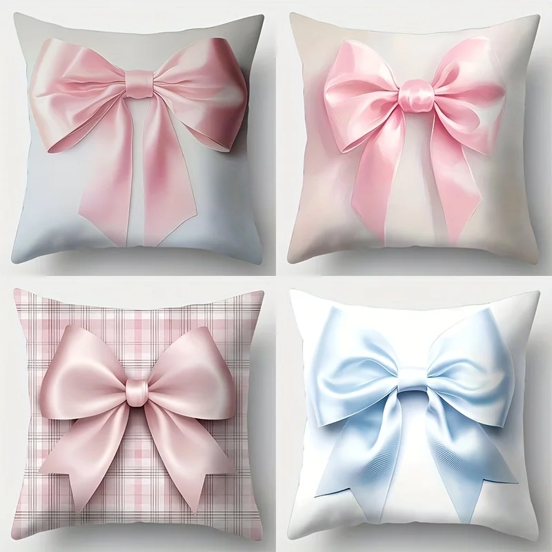 4pcs Set, Sofa Pillow Case, Pink Bow Pillow Case, 17.7 Inches * 17.7 Inches, Single-Sided Print, Home Decoration, Sofa Waist
4pcs Set, Sofa Pillow Case, Pink Bow Pillow Case, 17.7 Inches * 17.7 Inches, Single-Sided Print, Home Decoration, Sofa Waist
