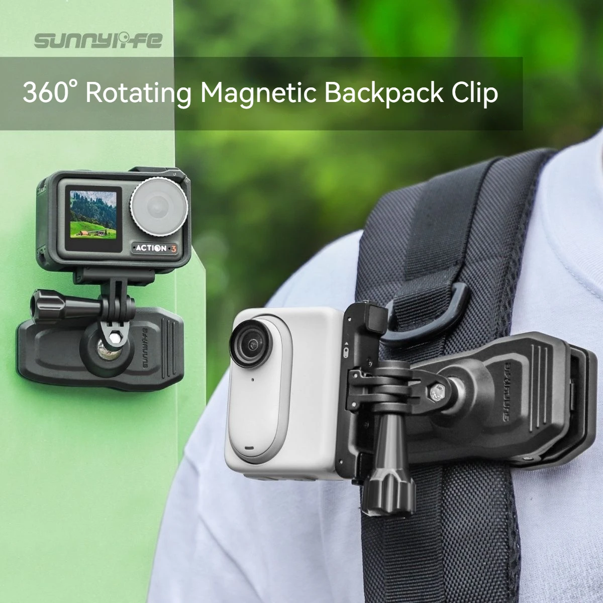Sunnylife Universal Action Camera Backpack Clip Stretchable Rotatable Foldable Base Magnetic Clamp for DJI/Insta360/Go Pro/PHONE
Sunnylife Universal Action Camera Backpack Clip Stretchable Rotatable Foldable Base Magnetic Clamp for DJI/Insta360/Go Pro/PHONE