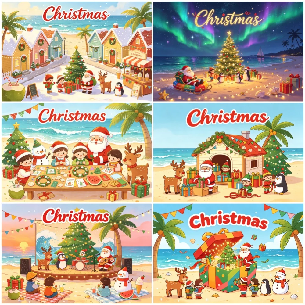 Summer Beach Christmas Party Decoration Background Christmas Tree Shell Elk Surfboard Backdrop Celebration Garden Banner Props
Summer Beach Christmas Party Decoration Background Christmas Tree Shell Elk Surfboard Backdrop Celebration Garden Banner Props