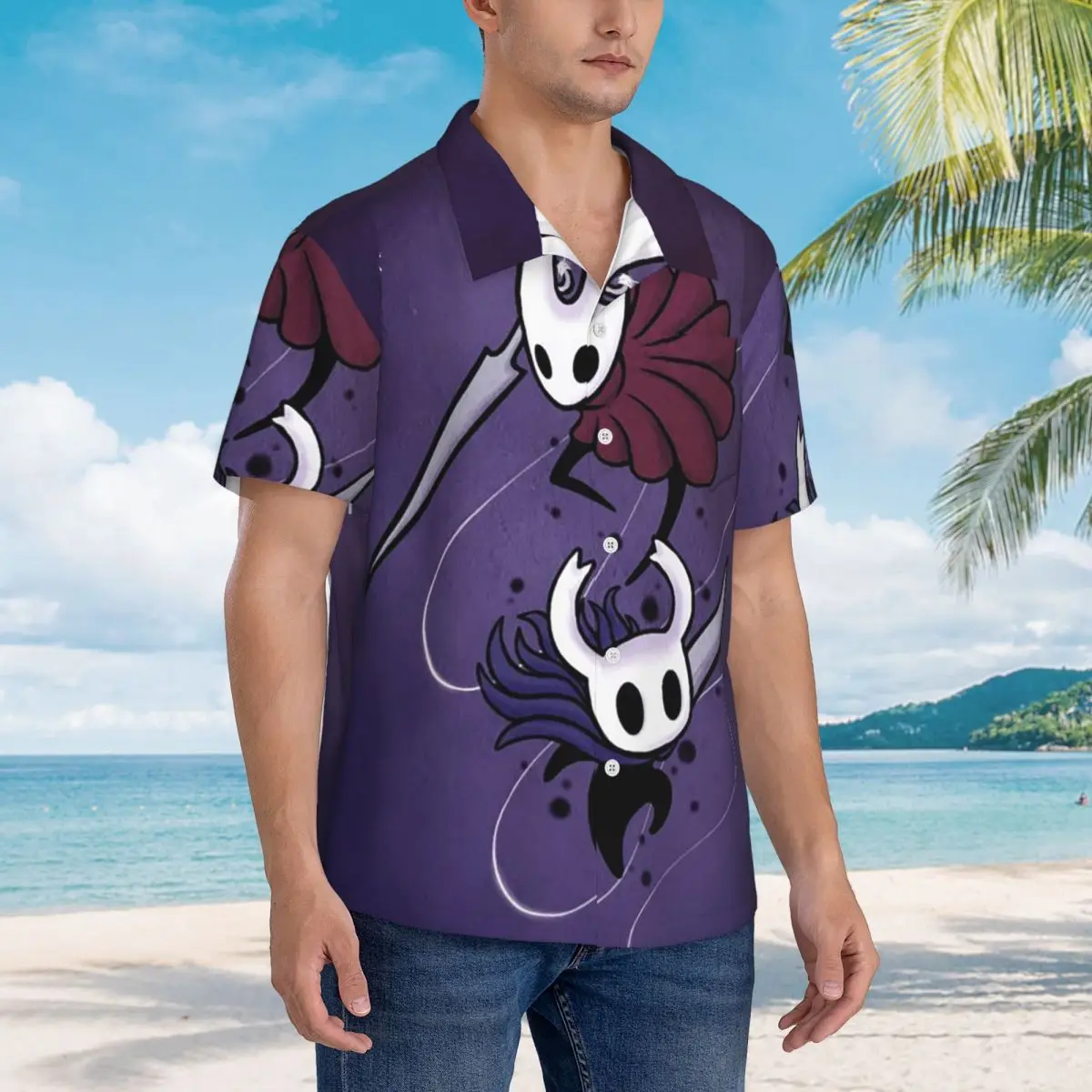 Anime Game Hollow Knight Hawaiian Shirts Casual Men Short Sleeve Shirt for Summer Beach Men's Button Tops
Anime Game Hollow Knight Hawaiian Shirts Casual Men Short Sleeve Shirt for Summer Beach Men's Button Tops