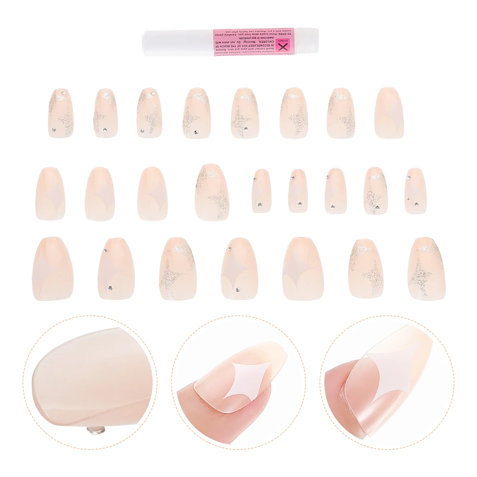 Fake Nails Supplies Decals Removable Nail Stickers Manicure Patches glue on nails short Crystal Powder Liquid Nail
Fake Nails Supplies Decals Removable Nail Stickers Manicure Patches glue on nails short Crystal Powder Liquid Nail