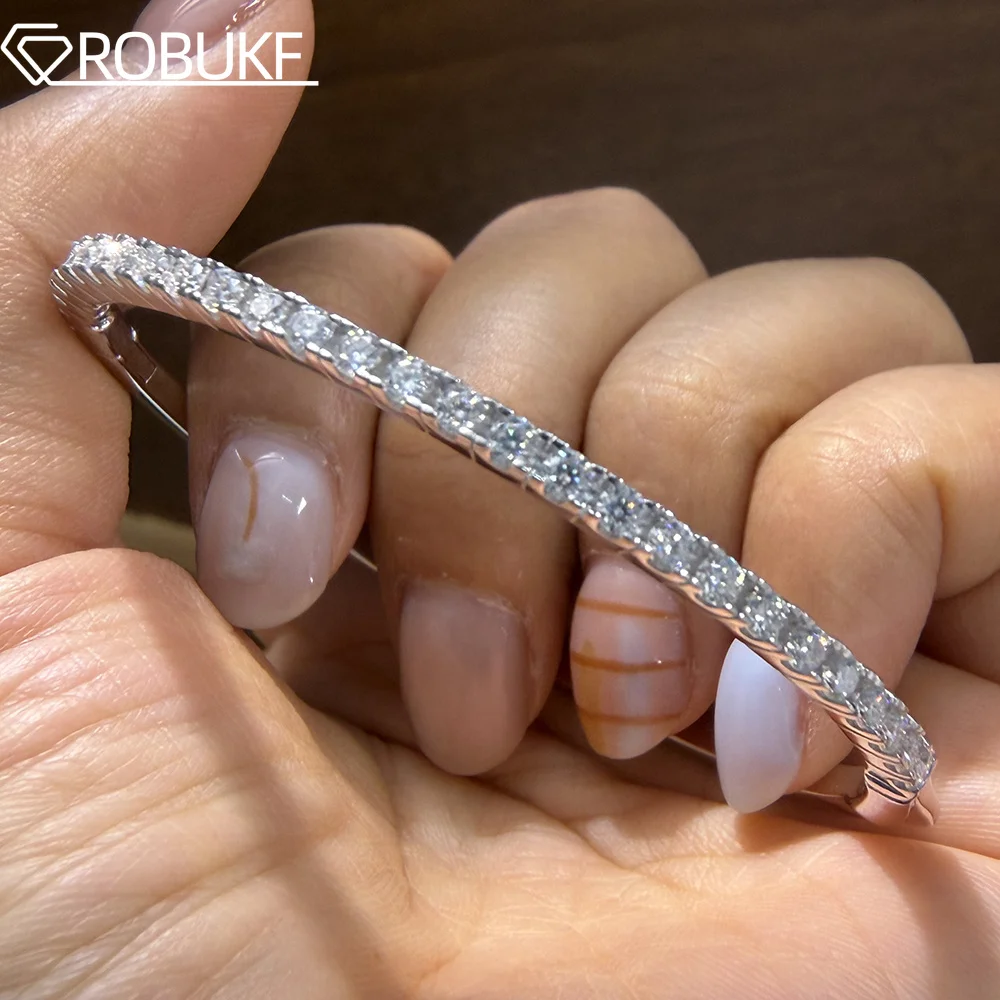 GRA Certified 2.5mm All Moissanite Bangle For Women Round Cut Lab Diamond 925 Sterling Silver Half Circle Bracelet Party Jewelry
GRA Certified 2.5mm All Moissanite Bangle For Women Round Cut Lab Diamond 925 Sterling Silver Half Circle Bracelet Party Jewelry