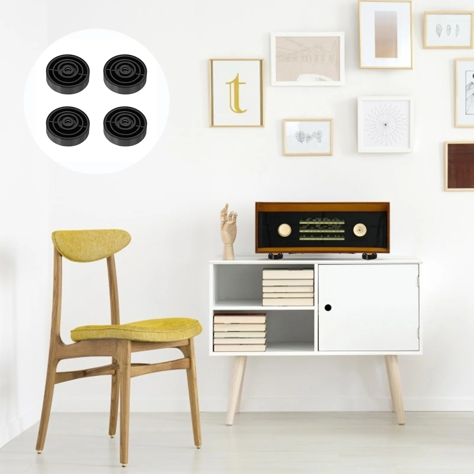 4Pcs Aluminium Alloy Feet Pads for Amplifier Shock Absorption Raised Height Stereo Sound Anti Vibration Isolation Pads Speaker
4Pcs Aluminium Alloy Feet Pads for Amplifier Shock Absorption Raised Height Stereo Sound Anti Vibration Isolation Pads Speaker