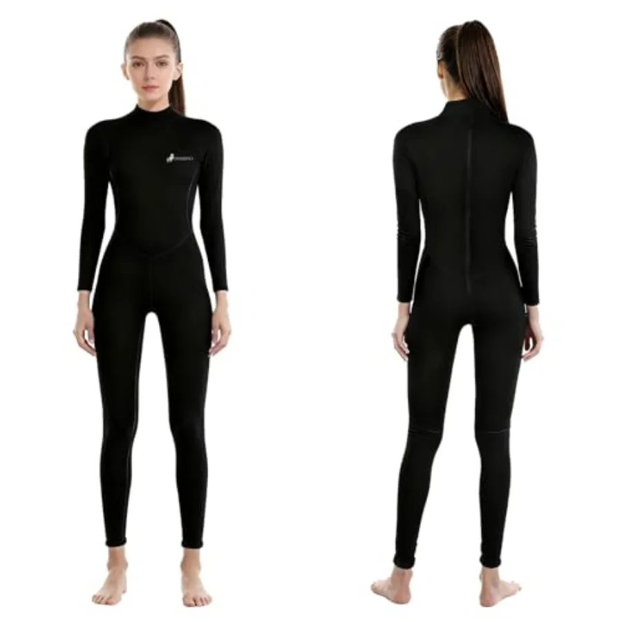 Women's full-body 2mm neoprene wetsuit for cold-water diving surfing snorkeling kayaking swimming canoeing black thermal insula
Women's full-body 2mm neoprene wetsuit for cold-water diving surfing snorkeling kayaking swimming canoeing black thermal insula