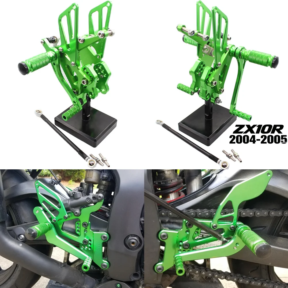 Motorcycle Rearset Foot Pegs Rear Set Footrests Adjustable Foot Boards For Kawasaki Ninja ZX 10R ZX10R ZX-10R ZX1000 2004 2005
Motorcycle Rearset Foot Pegs Rear Set Footrests Adjustable Foot Boards For Kawasaki Ninja ZX 10R ZX10R ZX-10R ZX1000 2004 2005
