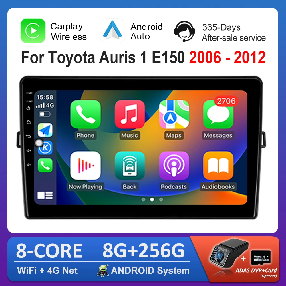 10 inch Carplay Android System Car Video Multimedia Player for Toyota Auris 1 E150 2006 - 2012 WiFi HD Screen 4G BT DSP Stereo
10 inch Carplay Android System Car Video Multimedia Player for Toyota Auris 1 E150 2006 - 2012 WiFi HD Screen 4G BT DSP Stereo