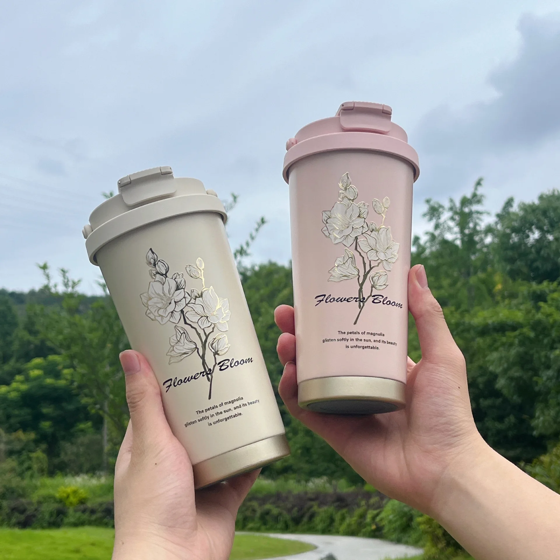 500ml Large-Capacity Straw and Directly Drinking Cup Portable Gift Coffee Mug Printing Flower Stainless Steel Thermos coffee cup
500ml Large-Capacity Straw and Directly Drinking Cup Portable Gift Coffee Mug Printing Flower Stainless Steel Thermos coffee cup