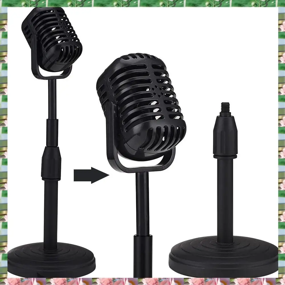 Sports Vintage Desktop Microphone Prop Model With Adjustable Stand, Classic Retro Microphone Prop For Party Decorations Toy,Vint
Sports Vintage Desktop Microphone Prop Model With Adjustable Stand, Classic Retro Microphone Prop For Party Decorations Toy,Vint